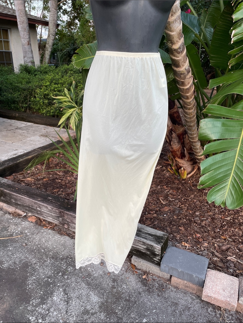 vintage lace, trim skirt or slip